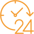 24/7 Uhr mit einer 24 daneben