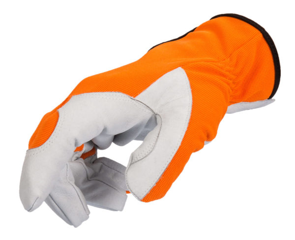 Stocker Schnittfeste Handschuhe 9/M orange, aus Leder