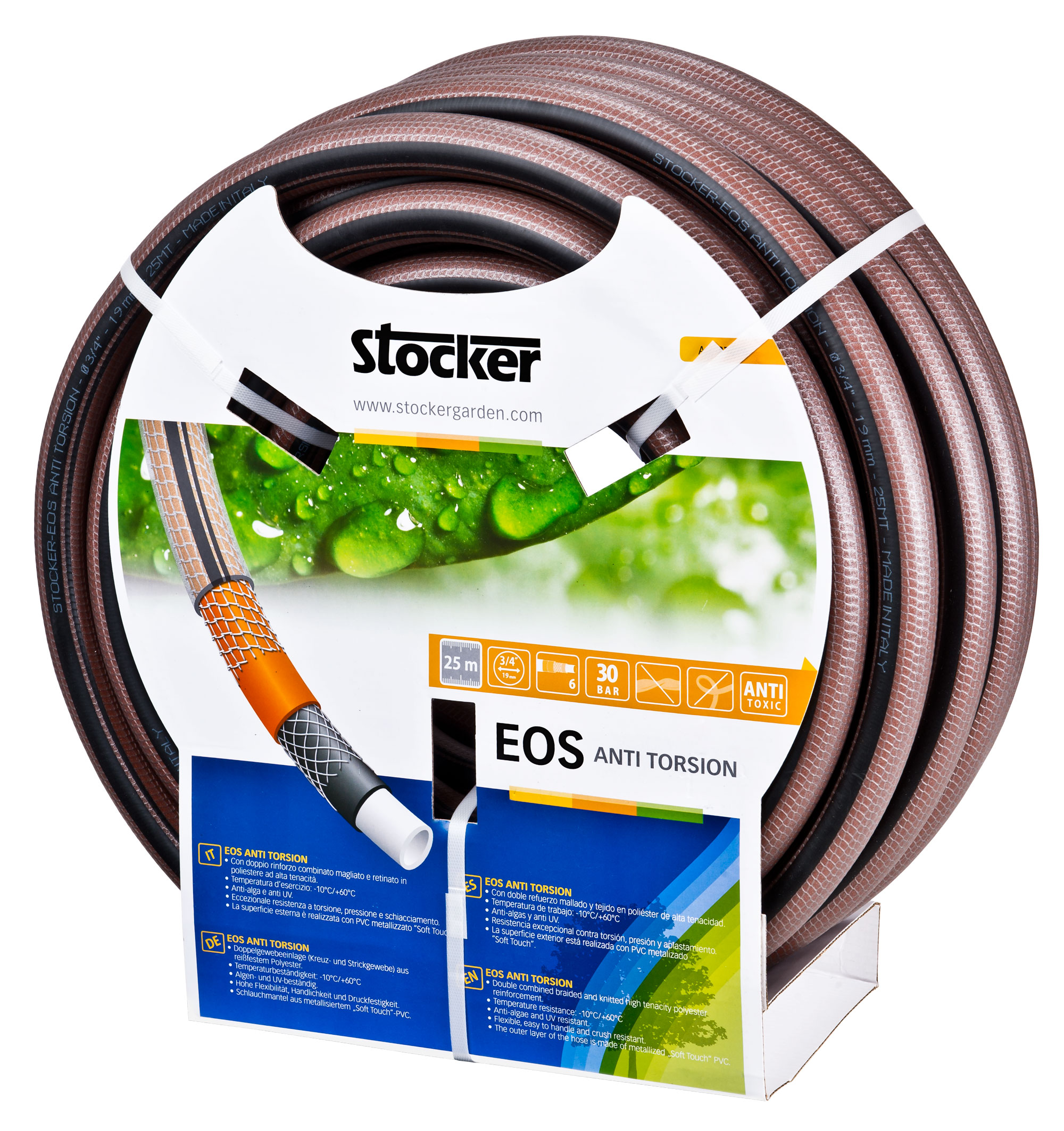 Stocker Gartenschlauch Eos Anti Torsion 25 m, 1/2″
